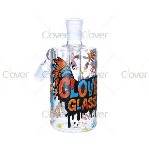 14″ Tribal Print Beaker Bong with Matching Ash Catcher | 7mm Thick Glass | Clover Glass Collection