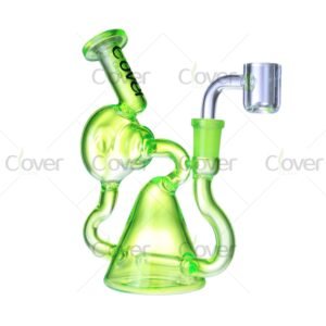 7.87″ Klein Recycler Dab Rig – Colorful Glass Oil Rig with Bent Neck | Clover Glass