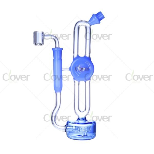 8.66″ Double Loop Recycler Glass Oil Rig – Unique Dual Path Perc | Clover Glass