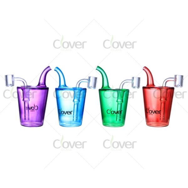5.9″ Sphere Style Mini Glass Water Pipe – Colorful Sidecar Oil Rig | Clover Glass