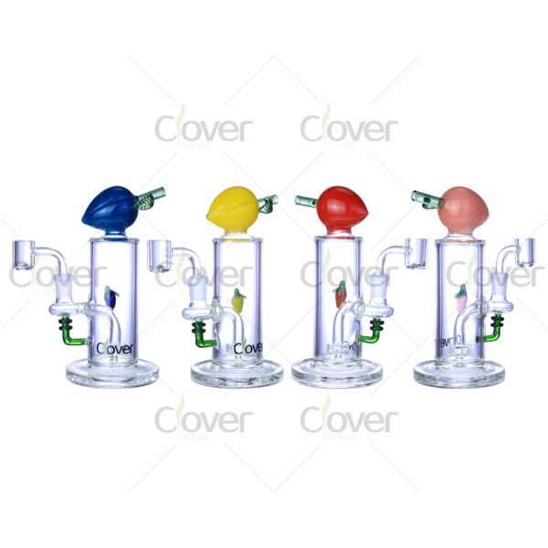 7.87″ Chili Pepper Dab Rig – Novelty Glass Water Pipe with Colored Perc | Clover Glass