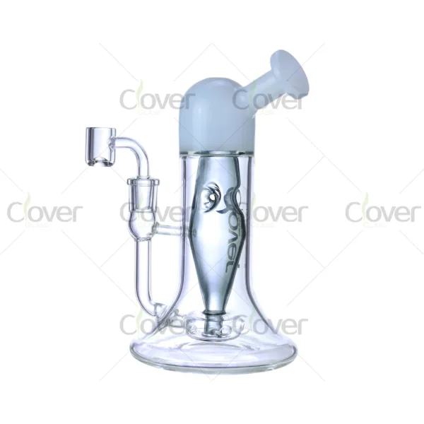 8.26 Inch Recycler Dab Rig with Colored Cap | 5mm Borosilicate Glass