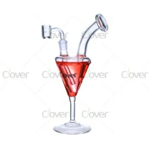 Colorful cocktail glass dab rigs with 14mm joint and 5mm thick glass, creative cup-shaped water pipes for smoking and wholesale by Clover Glass.