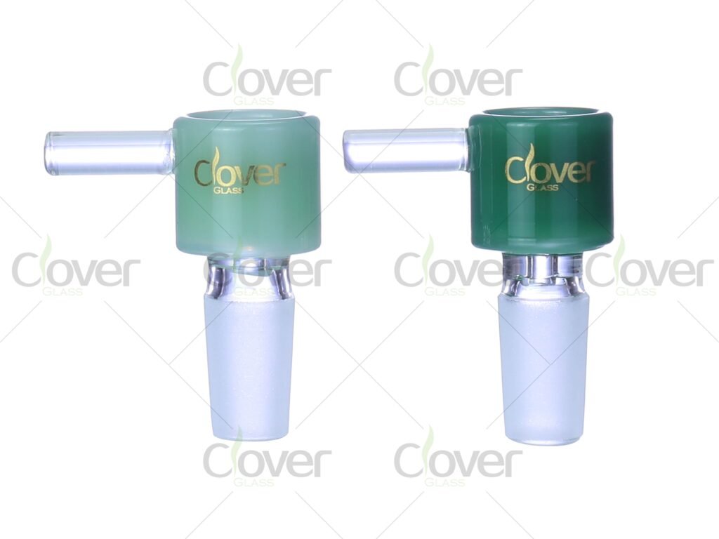 Cylinder Style 14mm Glass Bowl for Bongs | Premium Mix Color Replacement Bowl by Clover Glass