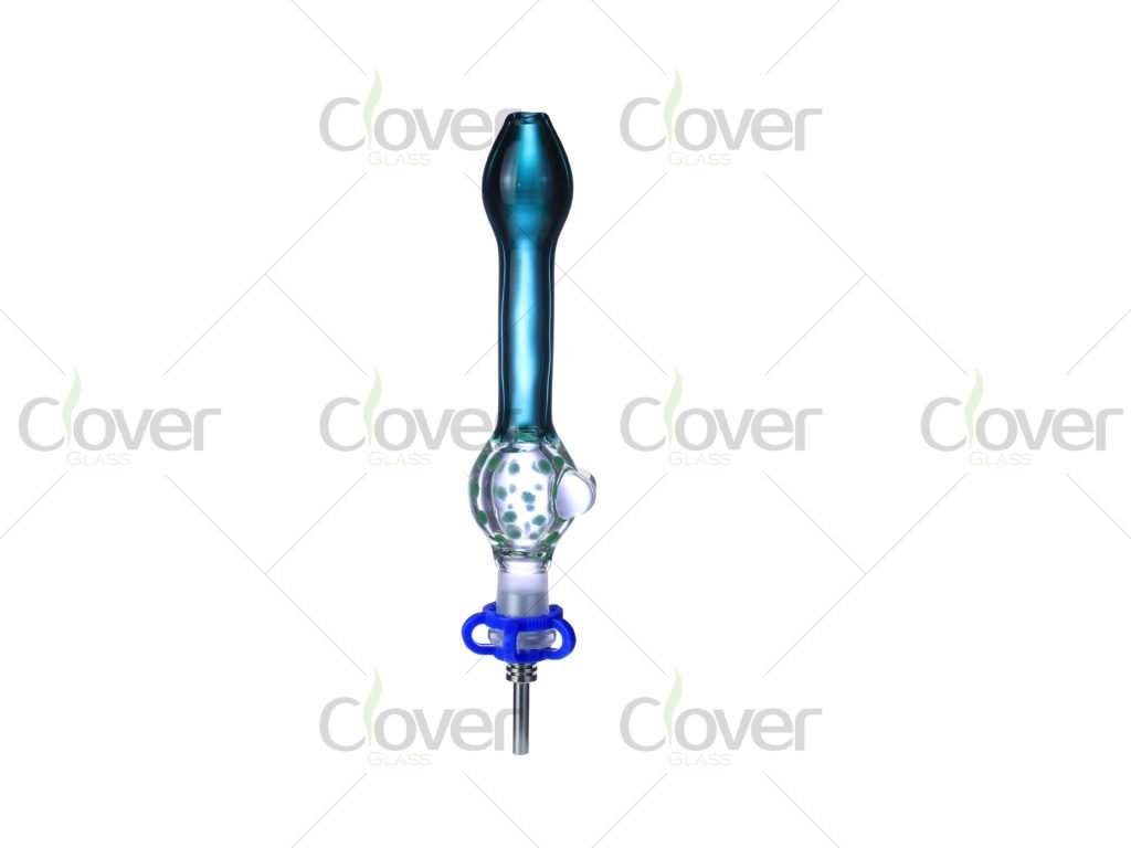 125mm Glass Dab Straw Nectar Collector with Ceramic Tip & Gift Box | Clover Glass Wholesale
