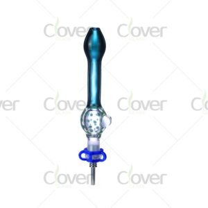 Glass dab straw nectar collector 125mm with ceramic tip and gift box by Clover Glass