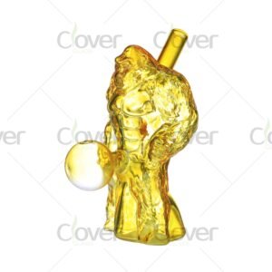 Gorilla design glass oil burner, 130mm height 5.1-inch mix color oil pipe for wholesale, made by Clover Glass.