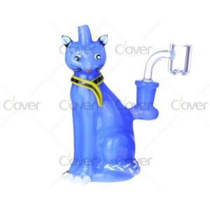 Colorful animal-shaped mini dab rigs with 14mm joint and 5mm thick glass, cute cartoon water pipes for smoking, wholesale by Clover Glass.