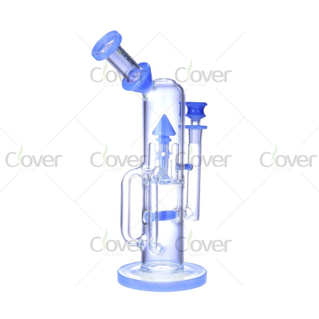 Glass Bong 11 Inch | 14mm Joint Single Chamber Straight Water Pipe by Clover Glass