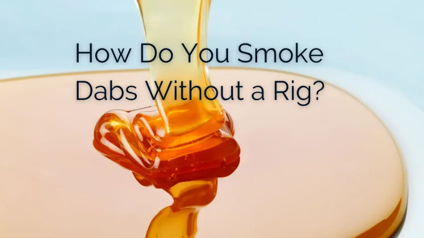 Golden concentrate pouring, illustrating how to smoke dabs without a rig.