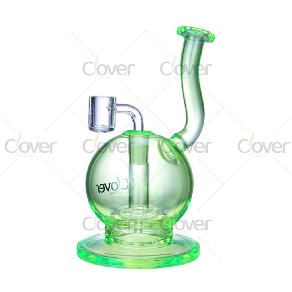 Clover Glass 7.87" Sphere Water Pipe with Matrix Perc – Durable and Unique Design
