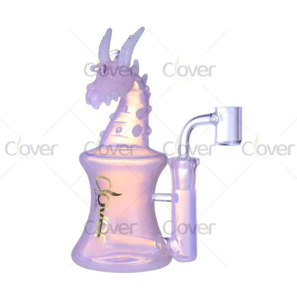 6.8" Dragon Head Dab Rig – Unique Fantasy Glass Piece – Clover Glass WPE-695