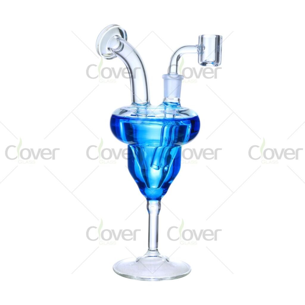 9.6" Margarita Glass Dab Rig with Glycerin Coil – Freezable Design, 5mm Thick Glass | 14mm Joint