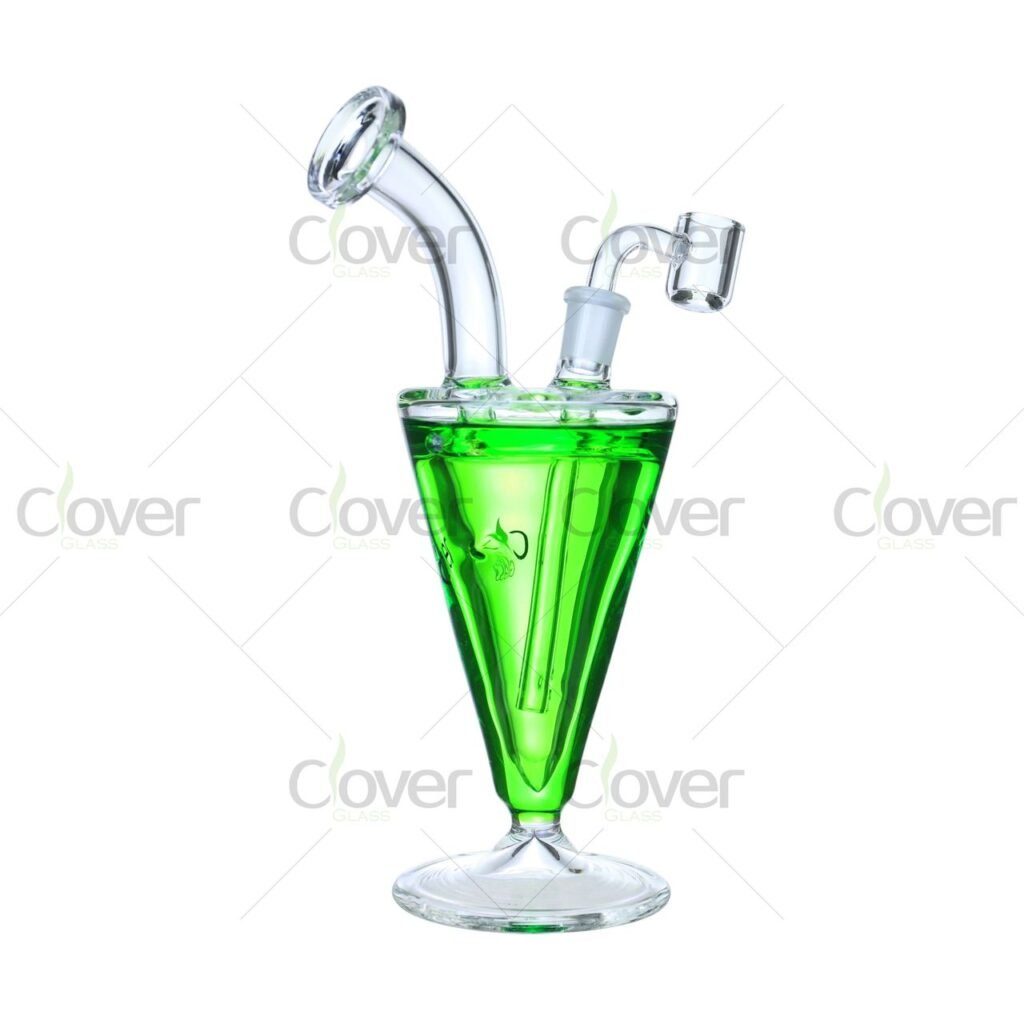 9.4" Glycerin Freezable Dab Rig – Ice Cup Shape with 5mm Thick Glass | 14mm Joint