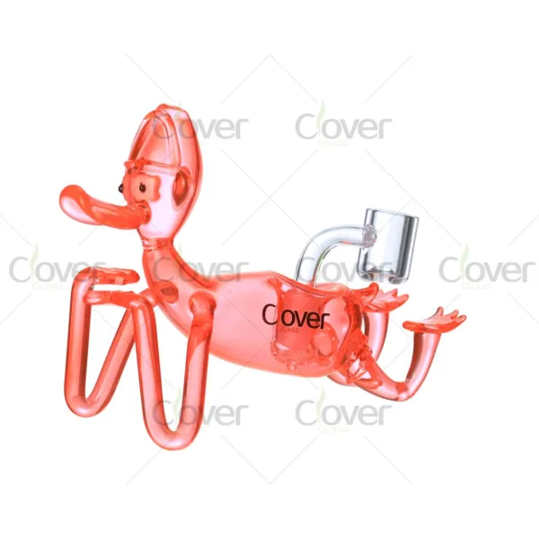 6.96" Cartoon Dog Dab Rig – Fun Animal Glass Piece – Clover Glass WPE-888