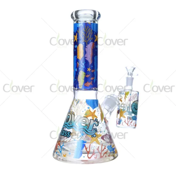 Decal print beaker bong