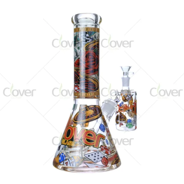 Decal print beaker bong