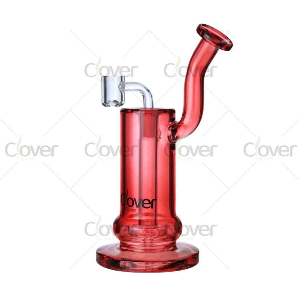 Clover Glass 8.26" Straight Tube Water Pipe with Matrix Perc – Thick & Functional