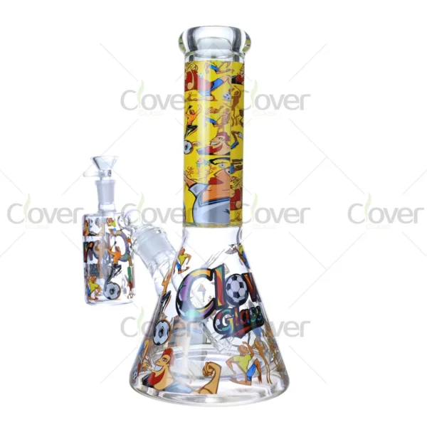 Decal print beaker bong