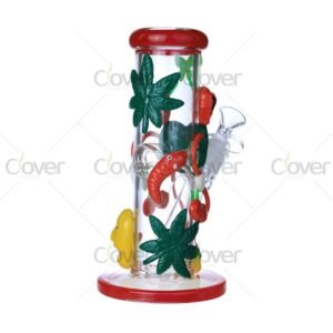 9.05" Cartoon Fruit Glass Bong – 5mm Thick Clear Water Pipe with Fun Design | BK-5072
