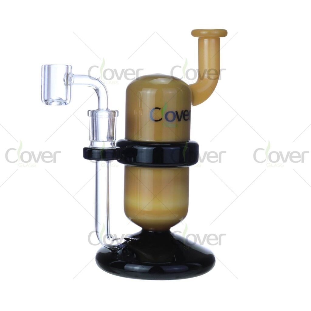 7.48” Capsule Style Glass Rig – Durable 5mm Thick Borosilicate Dab Rig by Clover Glass