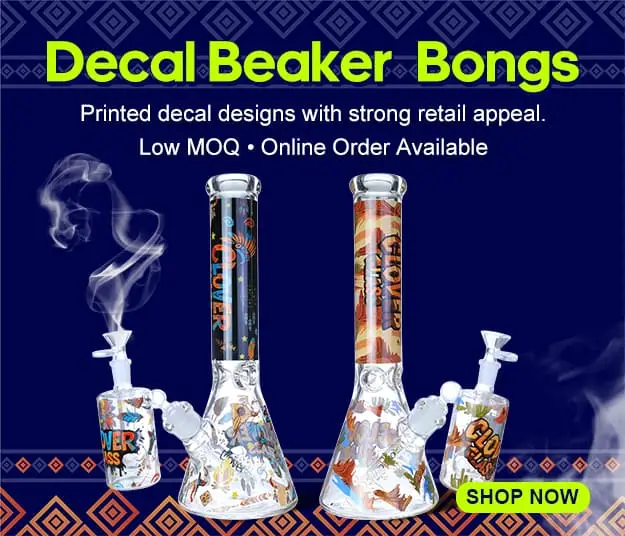 Decal Beaker Bongs - Online Order Available