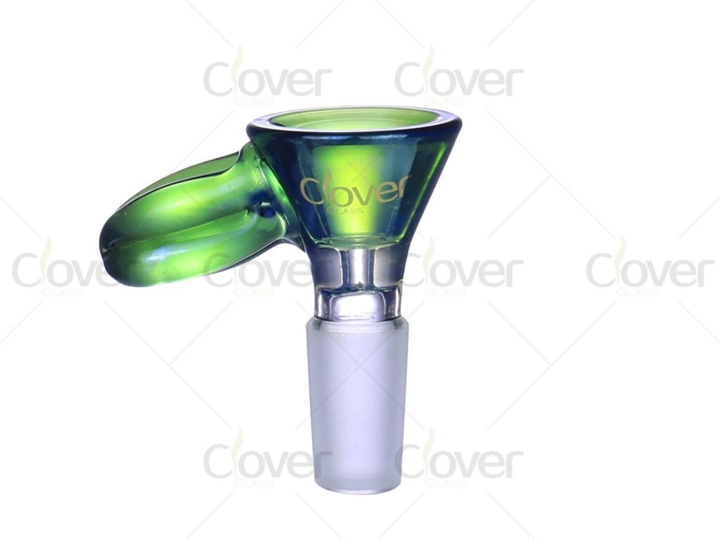 Glass Bowl with Side Handle for Bongs – Colorful Thick Glass Bowl 14mm 18mm, 12PCS Display Wholesale