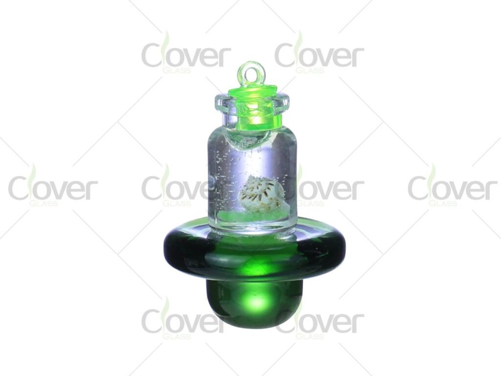 Glow-in-the-Dark Glass Vial Carb Cap – Premium Display Pack (12PCS)