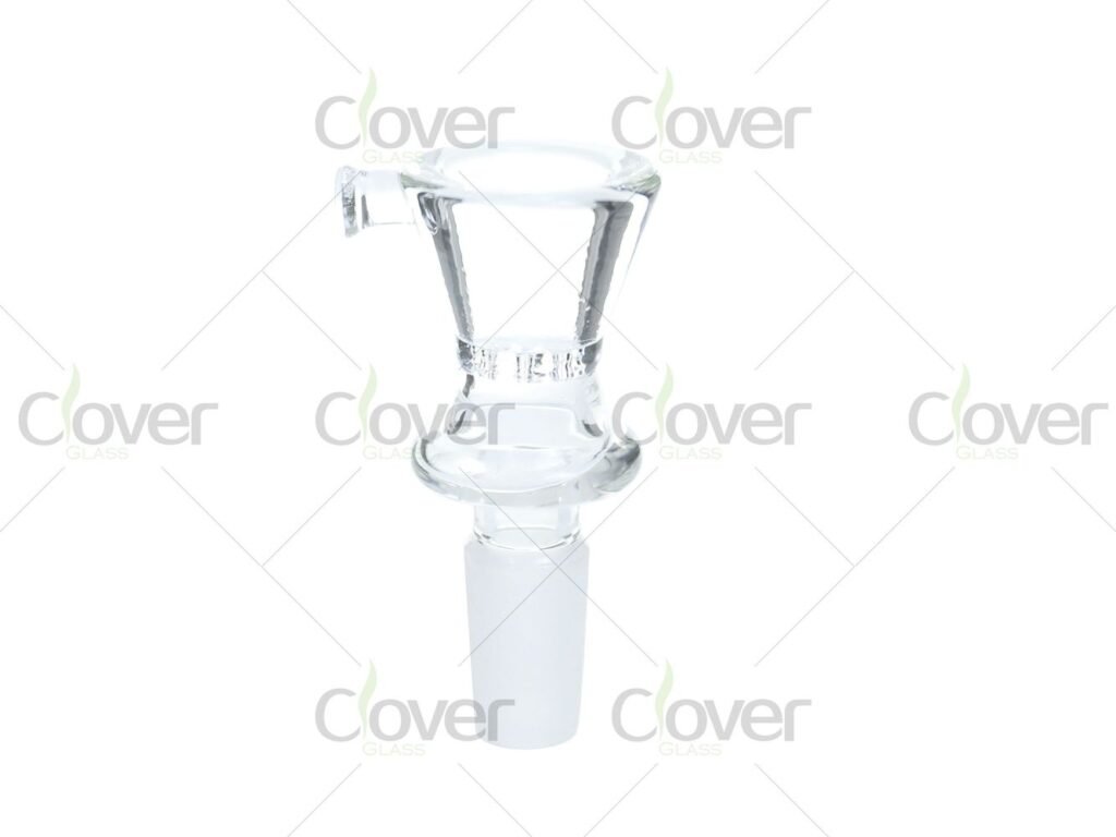 Clear Hourglass Glass Bowl with Side Handle | Double-Step Base | 14mm | Display Box