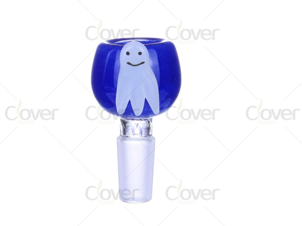 Clover Glass 14mm / 18mm Ghost-Decorated Color Glass Bowl – 12PCS Display