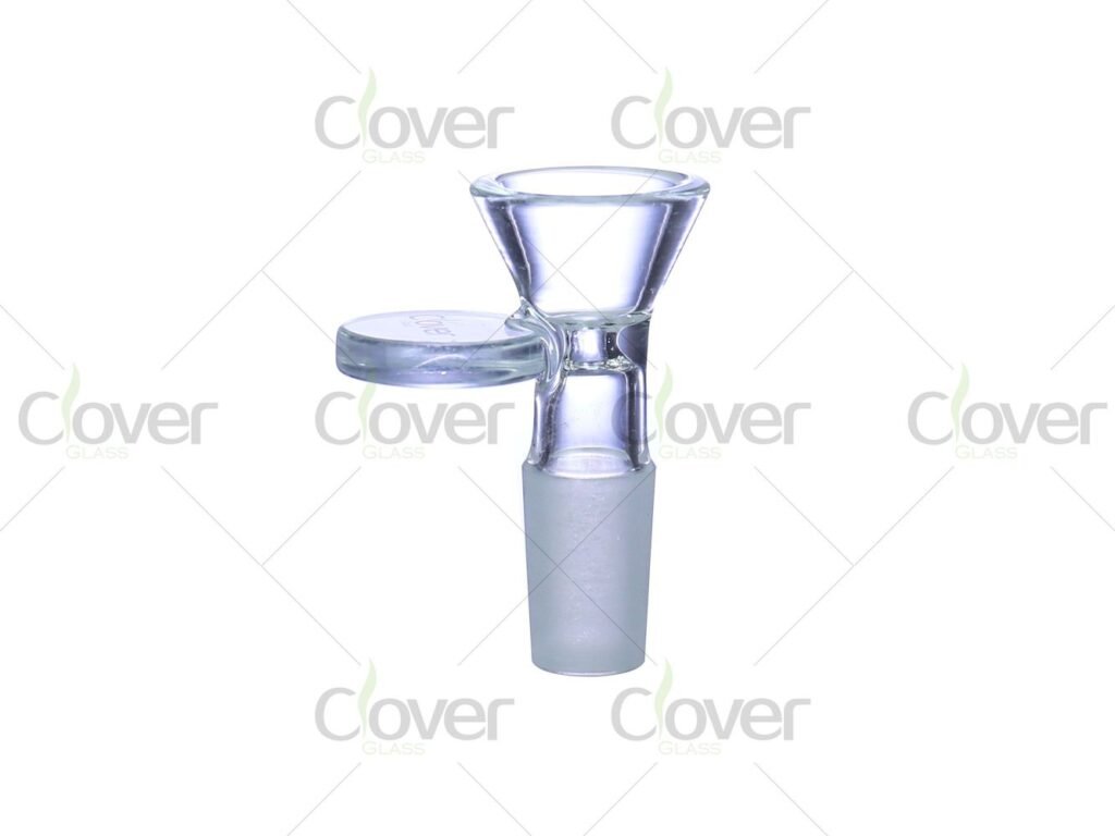 Clear Glass Bowl with Removable Flat Cap & Side Handle | Two-Piece Design | 14mm | Display Box