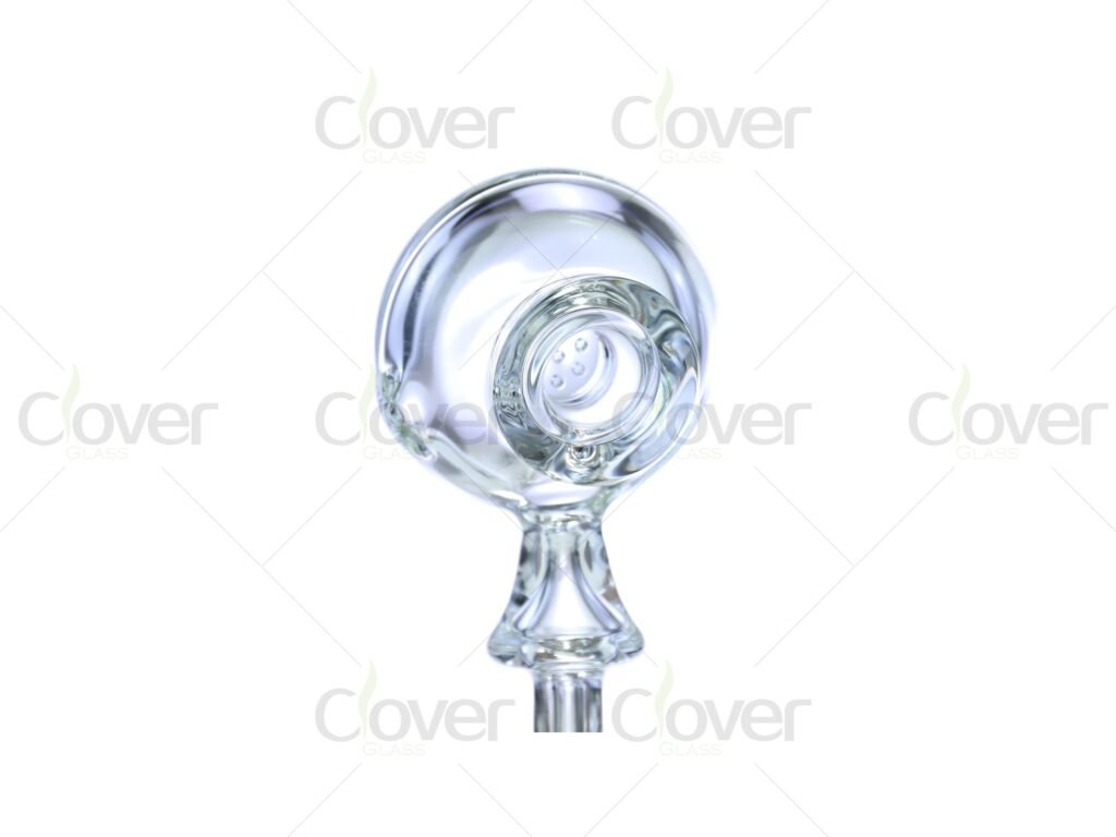 6.1 Inch Thick Glass Hand Pipe | Long Stem Design 140g | Clear Heavy Glass | Jar Packaging | Clover Glass