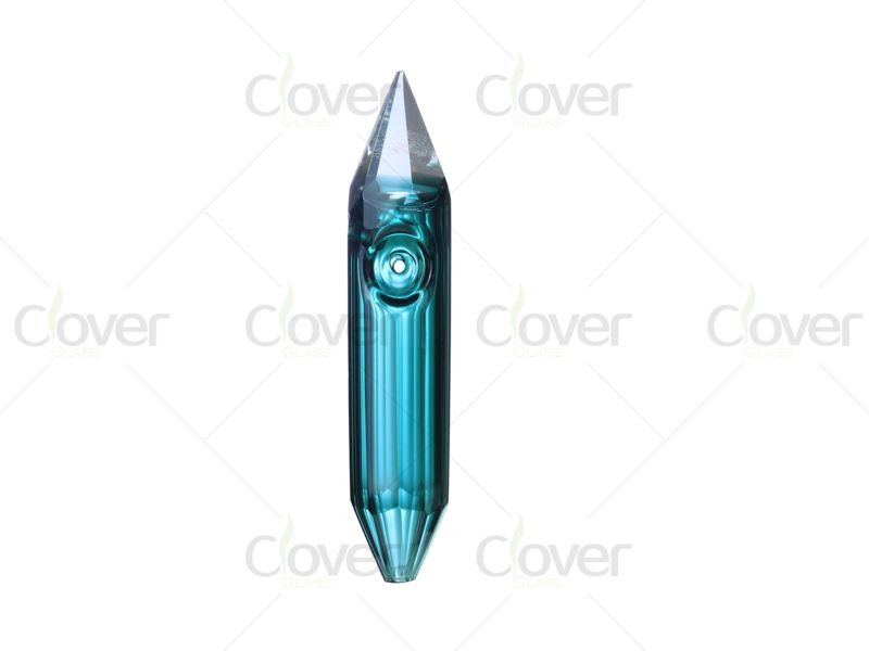 4.8 Inch Faceted Crystal Style Glass Hand Pipe | Mixed Colors | Display Packaging | Clover Glass