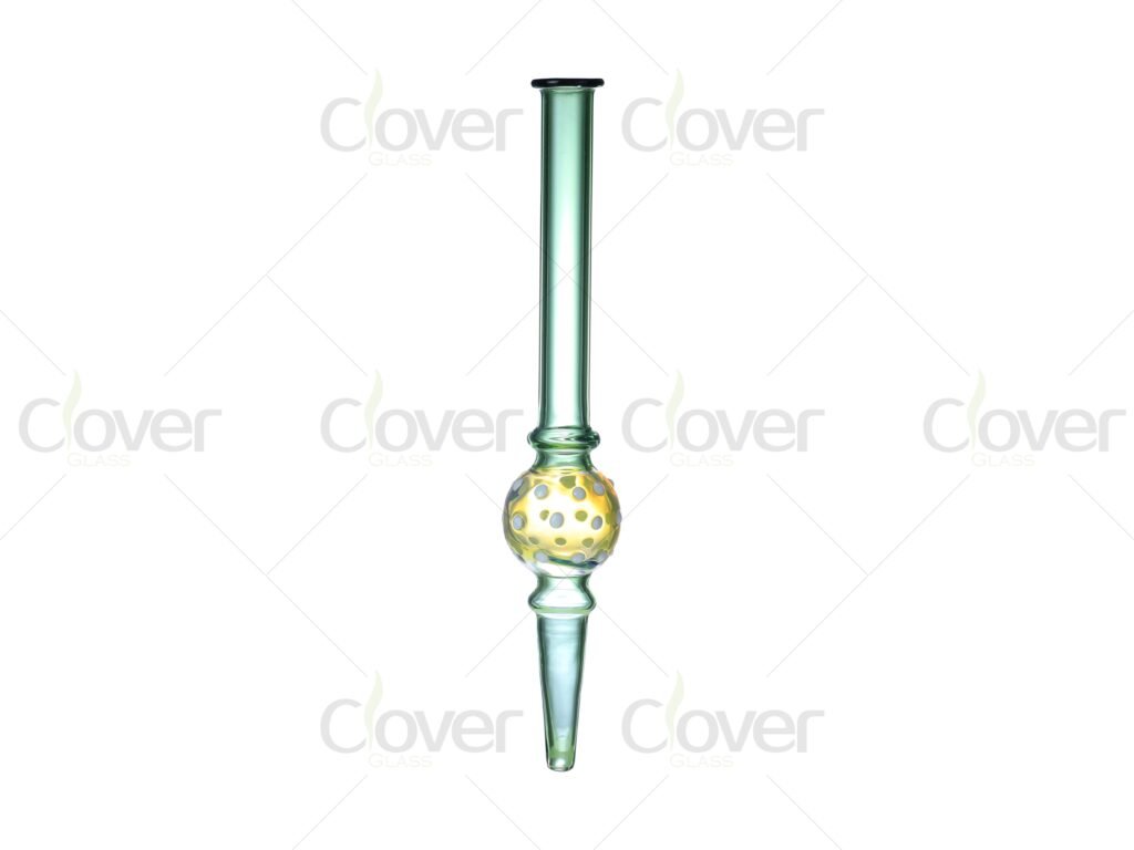 6.5 Inch Glass Nectar Collector with Ball Chamber | NC Dab Straw | Stainless Steel Tip | Complete Nectar Collector Kit