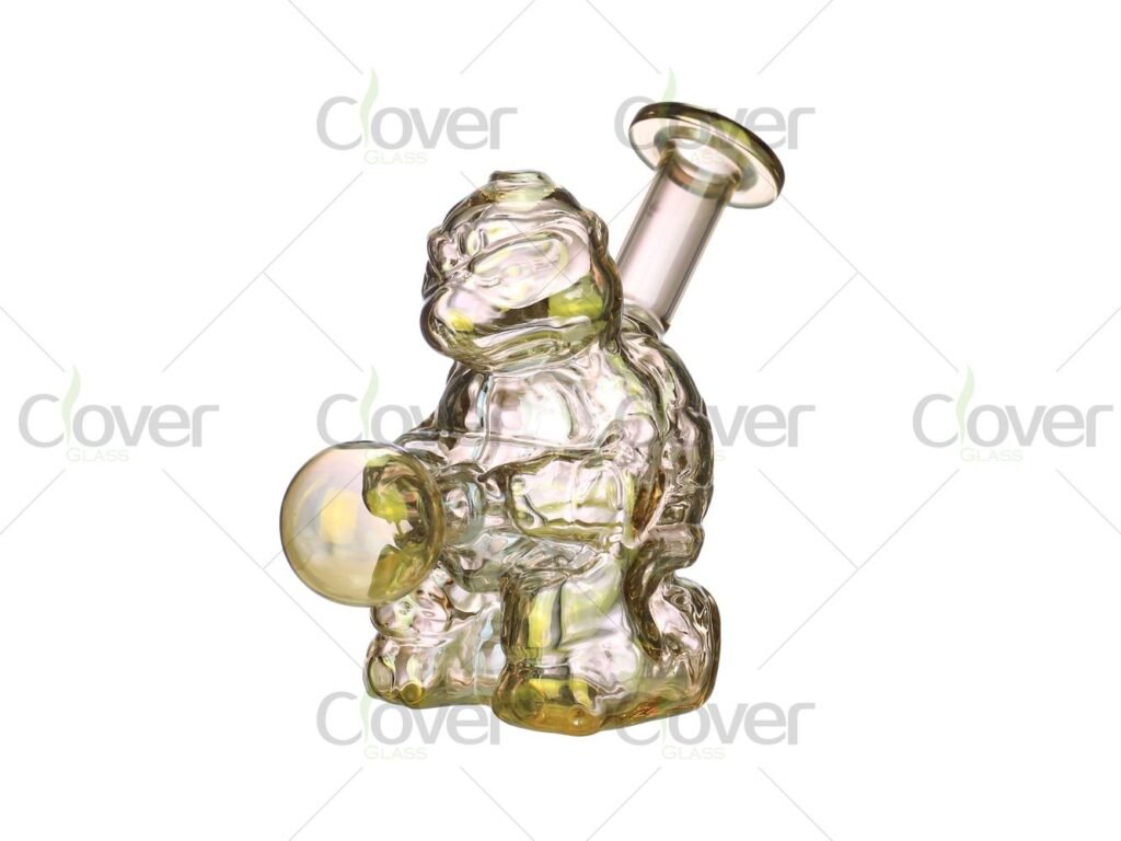5.1 Inch Colorful Gorilla-Shaped Glass Oil Burner Pipe with Side Bubble