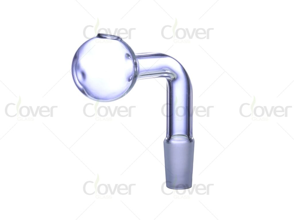 3.11" Mini Clear Glass Oil Burner with Ground Joint – 90° Angle Design for Water Pipes