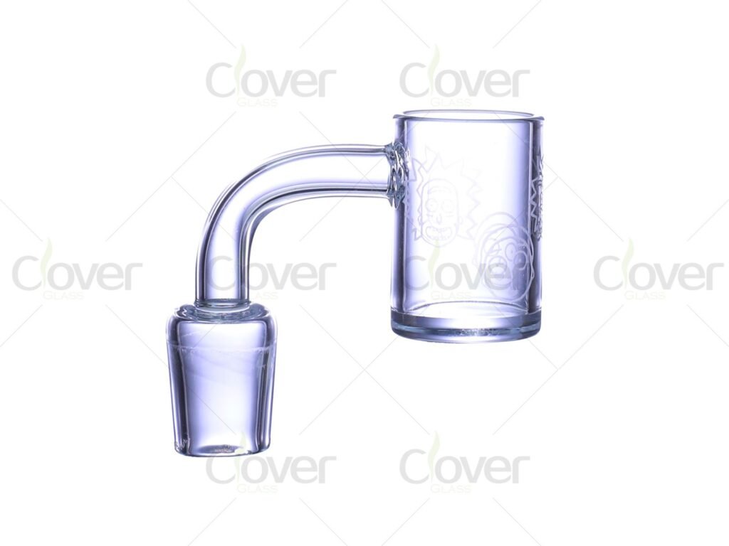 25mm Etched Quartz Banger with Handle | 10mm 14mm 18mm Quartz Dab Banger Wholesale Display