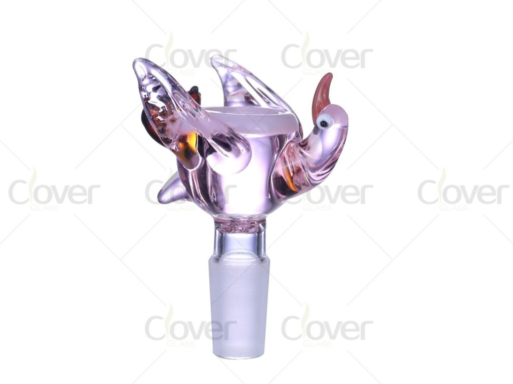 Goose Shaped Glass Bowl with Lying Bird Design | 14mm 18mm Novelty Bong Bowl Wholesale