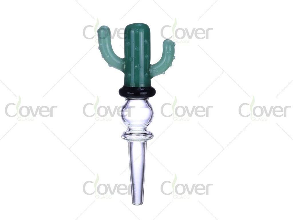 Cactus Glass Nozzle for Nectar Collector – Decorative Dab Tip with Retail Box