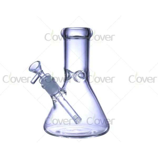 8" Beaker Base Glass Water Pipe with Downstem | 14mm Female | Clover Glass