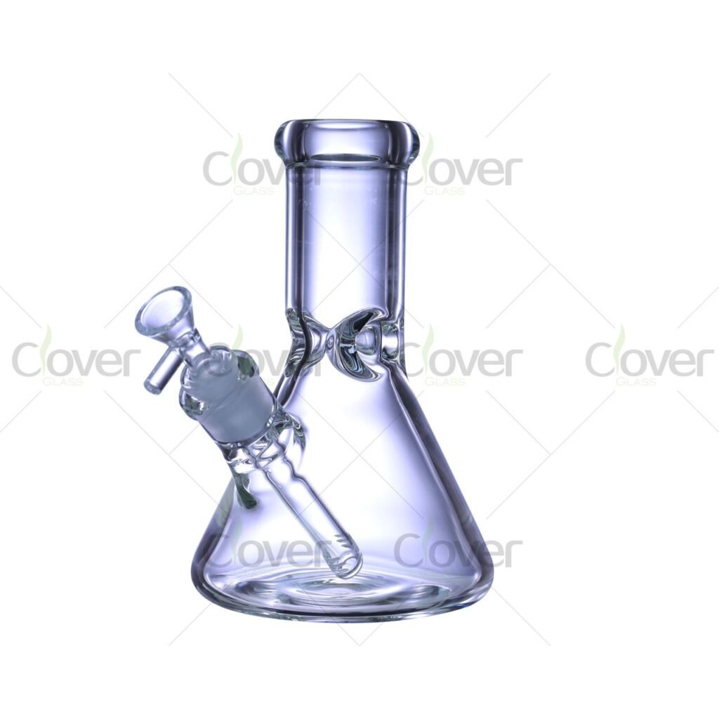 8" Ultra Thick Beaker Base Glass Water Pipe | 9mm Heavy Glass | 14mm Female | Clover Glass
