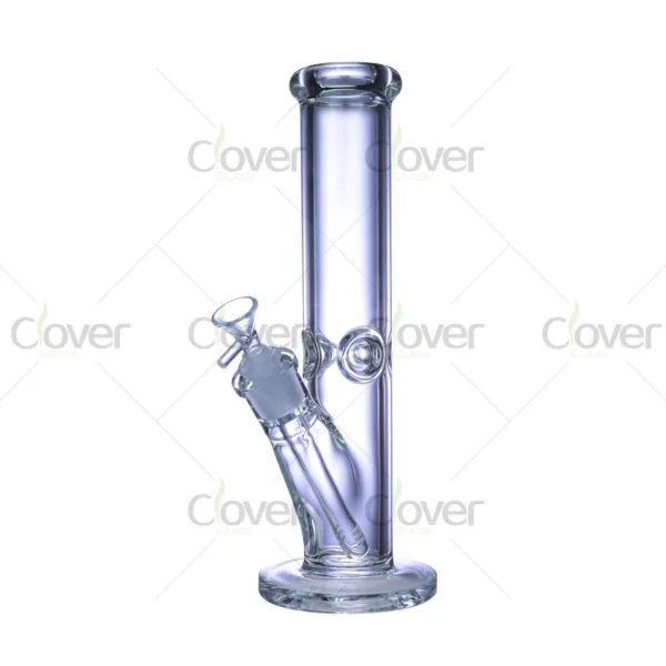 12" Straight Tube Water Pipe | 7mm Thick Glass | Clover Glass