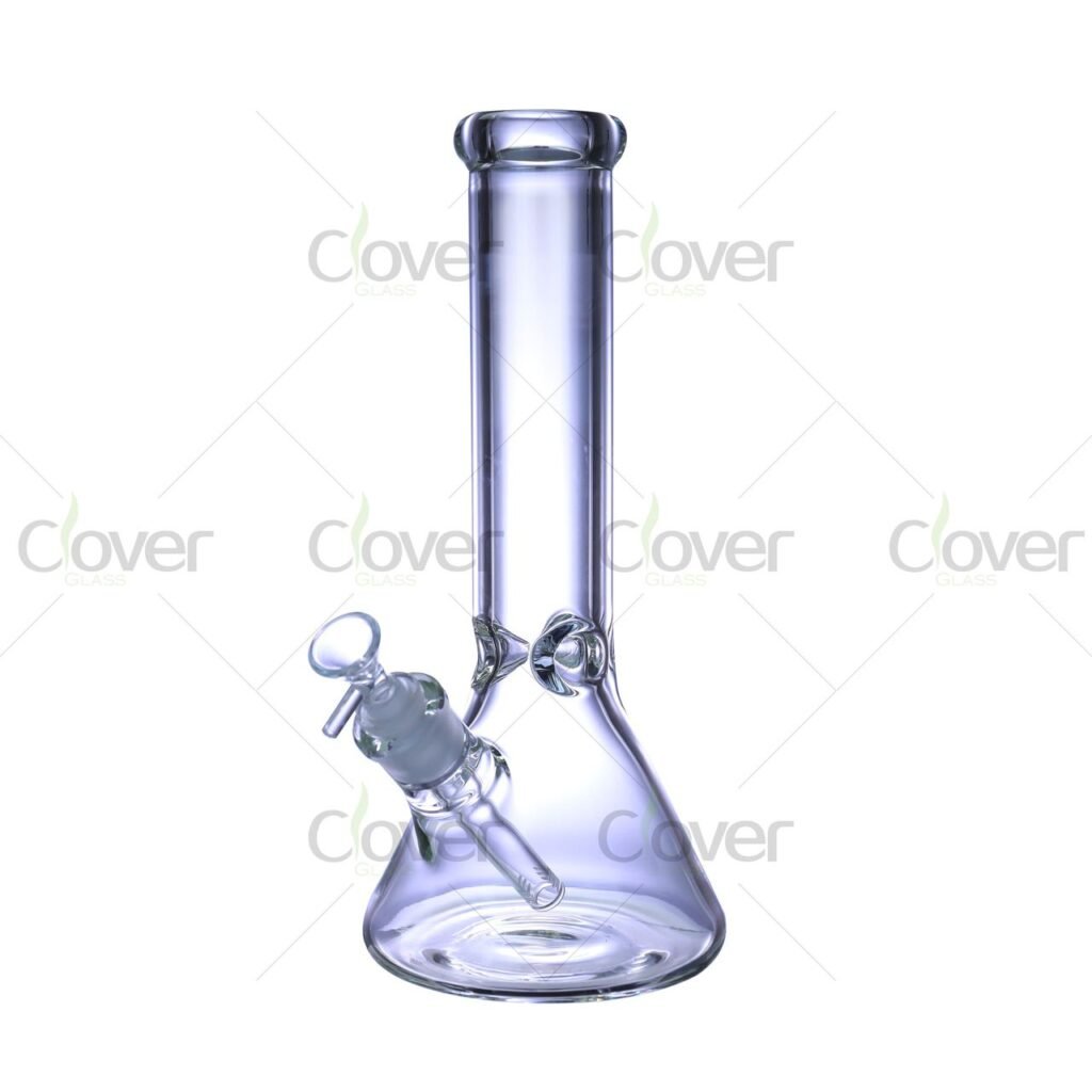 12" Beaker Base Water Pipe | 7mm Thick Glass | Clover Glass