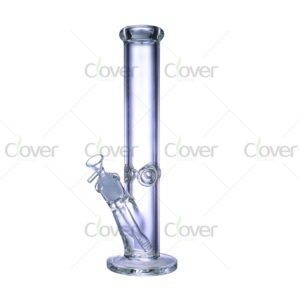 14" Straight Tube Water Pipe | 7mm Thick Glass | Clover Glass