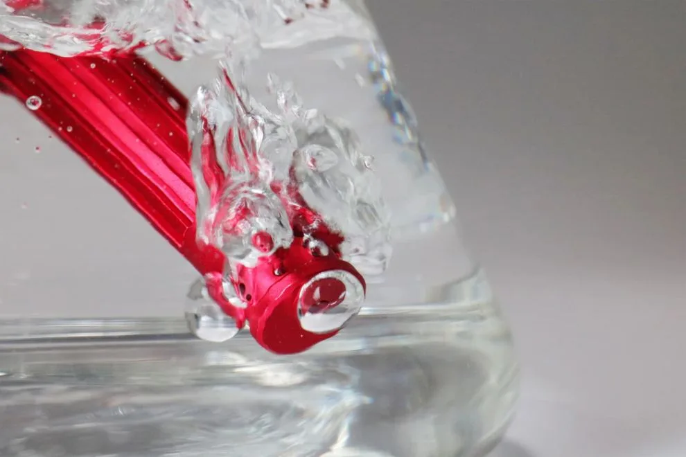 glass bong percolator filtration bubbles close-up