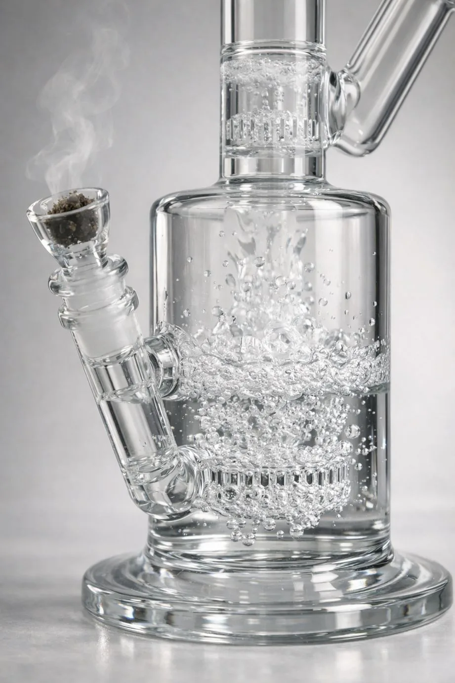glass bong percolator diffusion bubbles inside chamber