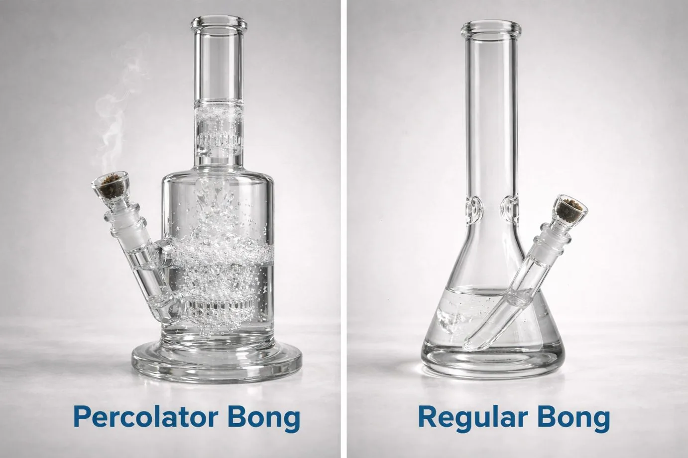 percolator bong versus regular bong comparison