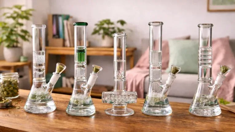 different bong percolator types comparison display