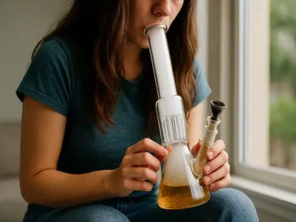 smooth smoke percolator bong bubbling aesthetic design