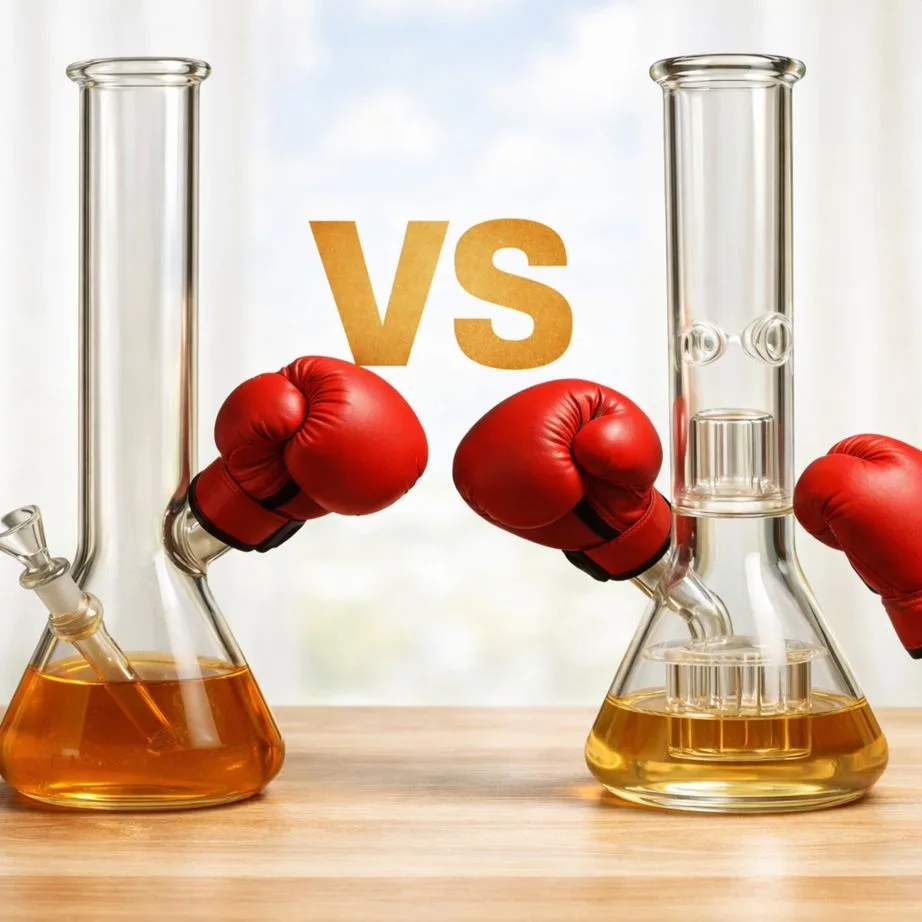 percolator vs regular bong side by side comparison